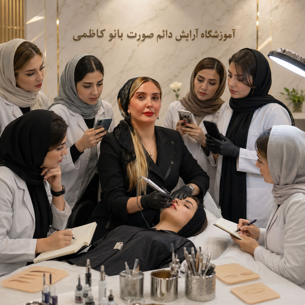 بهترین آموزشگاه آرایش دائم در فردیس بانو کاظمی