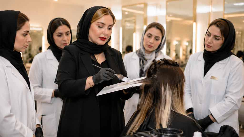 قیمت کلاس رنگ و لایت مو در فردیس